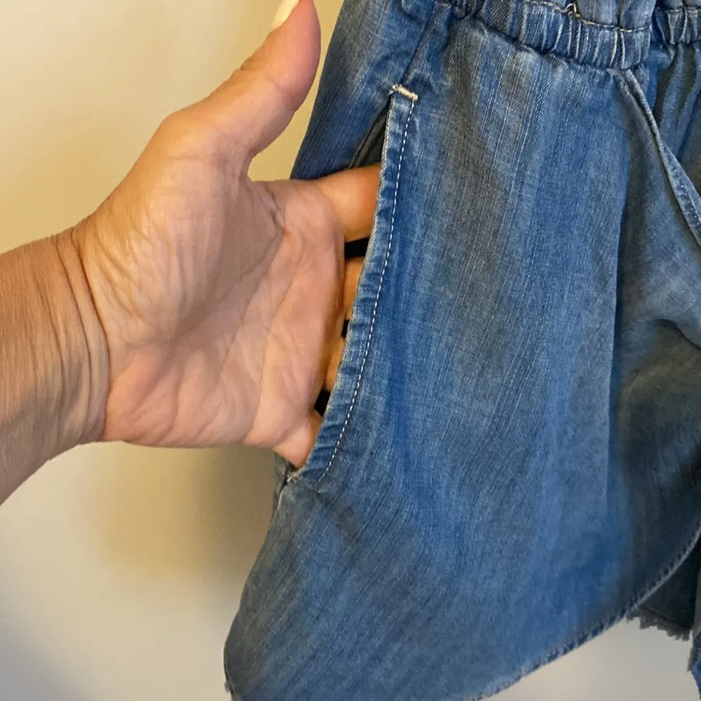 Plenty by Tracy Reese Chambray Frayed Edge Romper - Image 4