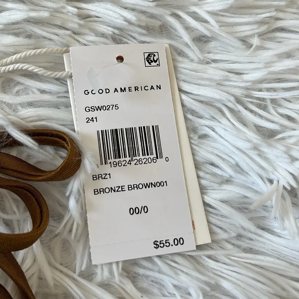 NEW GOOD AMERICAN ALWAYS FITS TINY TIES BOTTOM BRONZE BROWN001 SIZE 00/0 (XXS/S) - Image 5