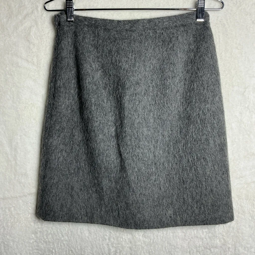 Y2k 90;s vintage J. Crew gray 100 acetato Wool Blend size 6 - Image 3