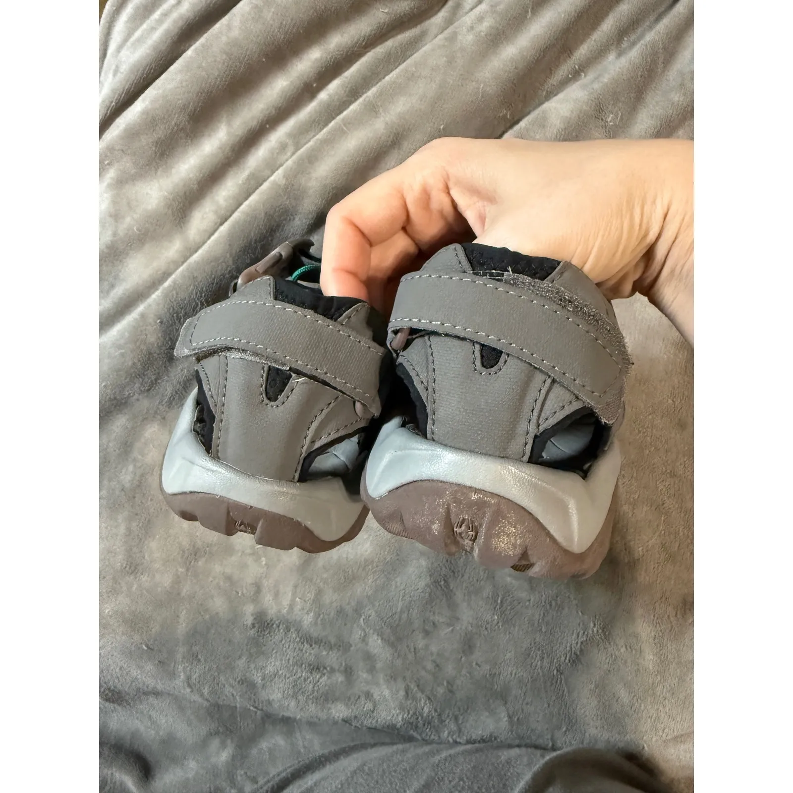 Teva Omnium Sport Sandal Size 7.5 Women Gray Purple Hiking Outdoors Adjustable - Image 4