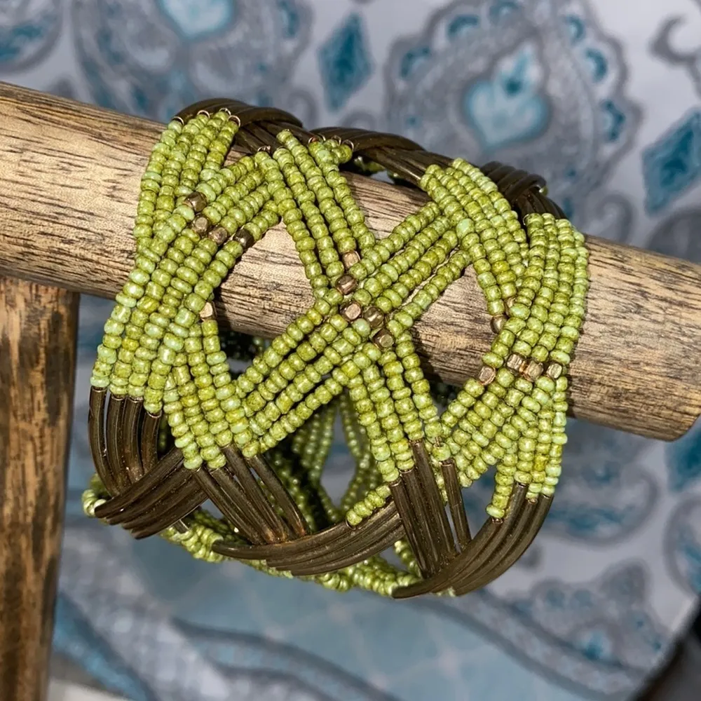 Beaded cuff bracelets lot of 2‎ - Image 2