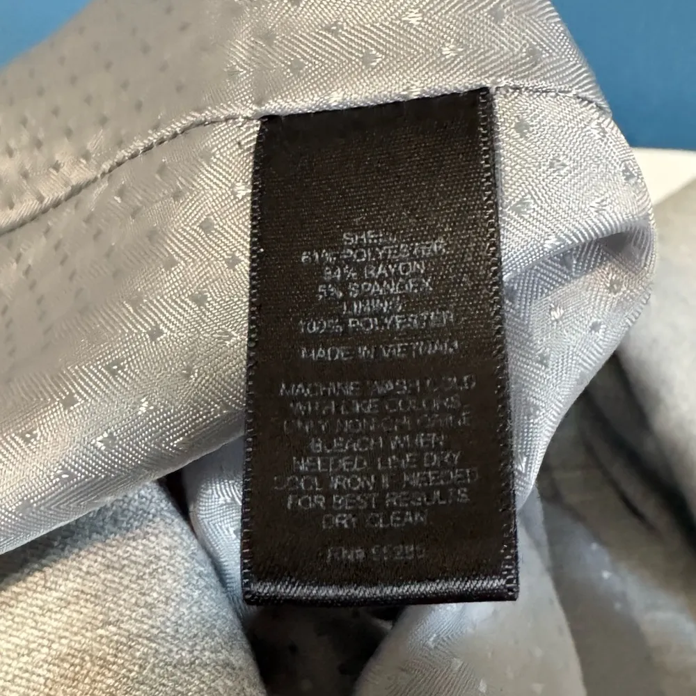 Single Breasted Hourglass Fitted Silhouette Blazer Light Grey Size 2 - Image 9