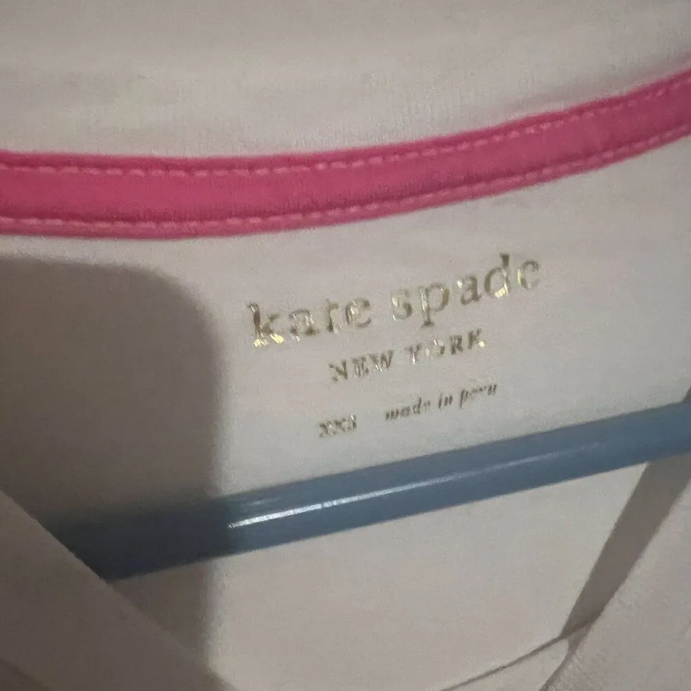 Kate Spade Crystal Apple Tee, size XXS - Image 9