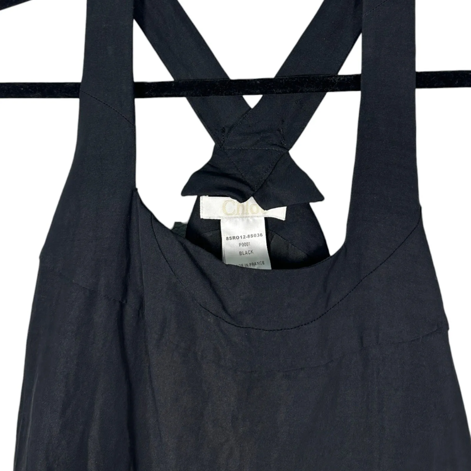 Chloe Silk Sleeveless Shift Mini Dress Size T 38 US Medium 6 - Image 7