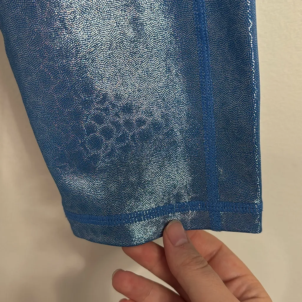 ZYIA Active Blue Mermaid Light n Tight Hi-Rise Capri Leggings size 8-10 - Image 8