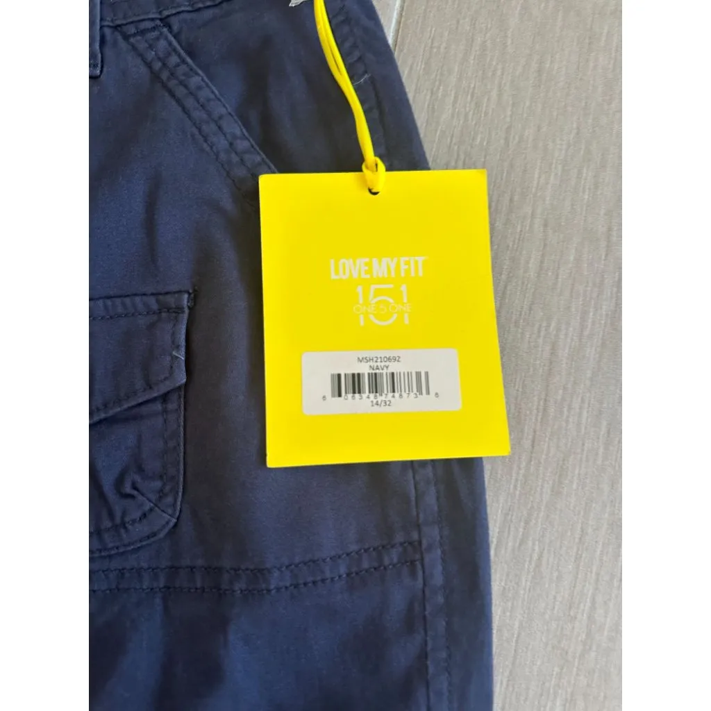 ONE 5 ONE Navy Midrise Shorts Size 14 NEW with tags - Image 8