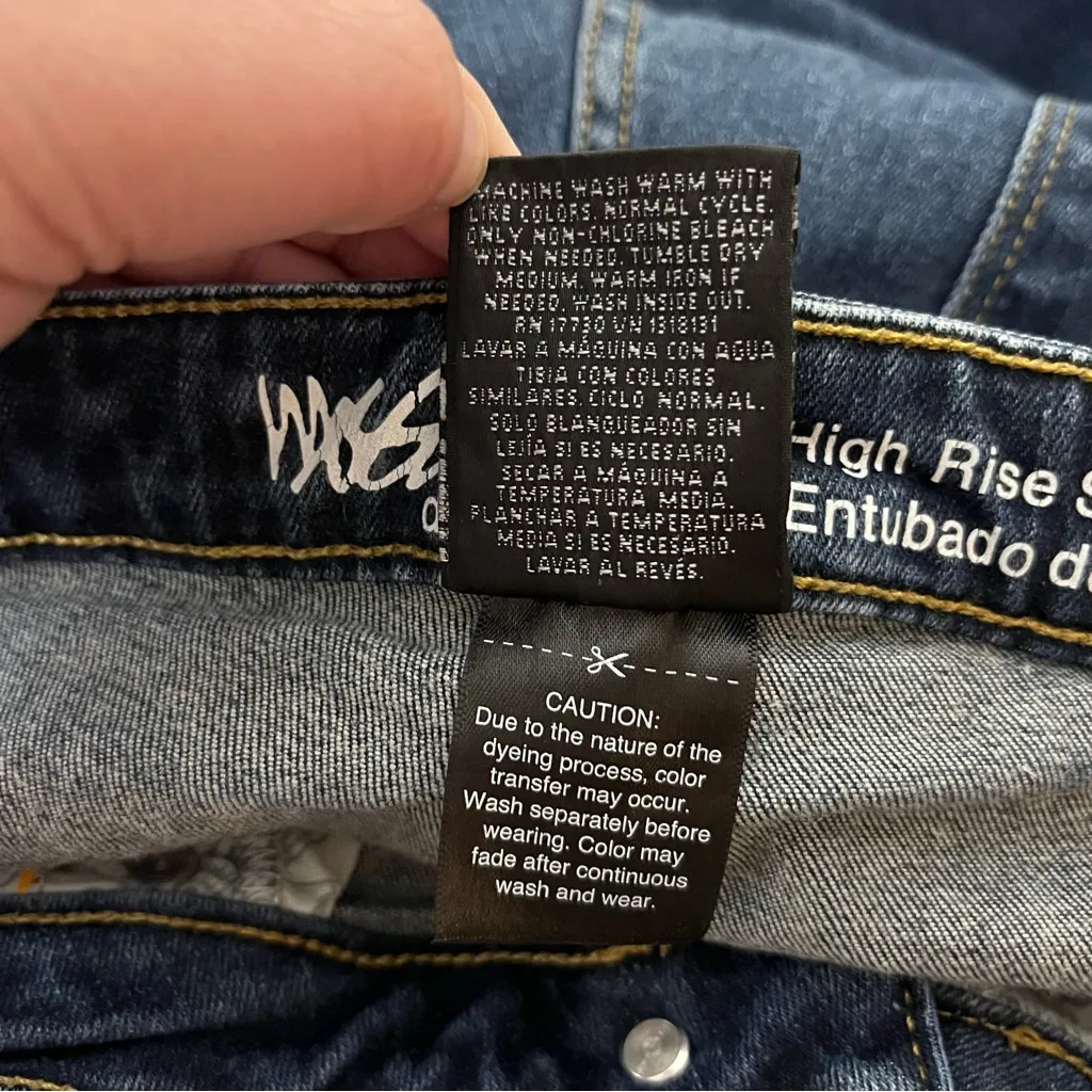 Mossimo High Rise Skinny Jeans Power Stretch Ultra Dark Wash 8/S 29 - Image 4