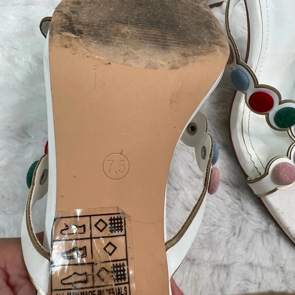 LuLu's Mahly White Multicolor covered buttons High Heel Sandals 7.5 - Image 13