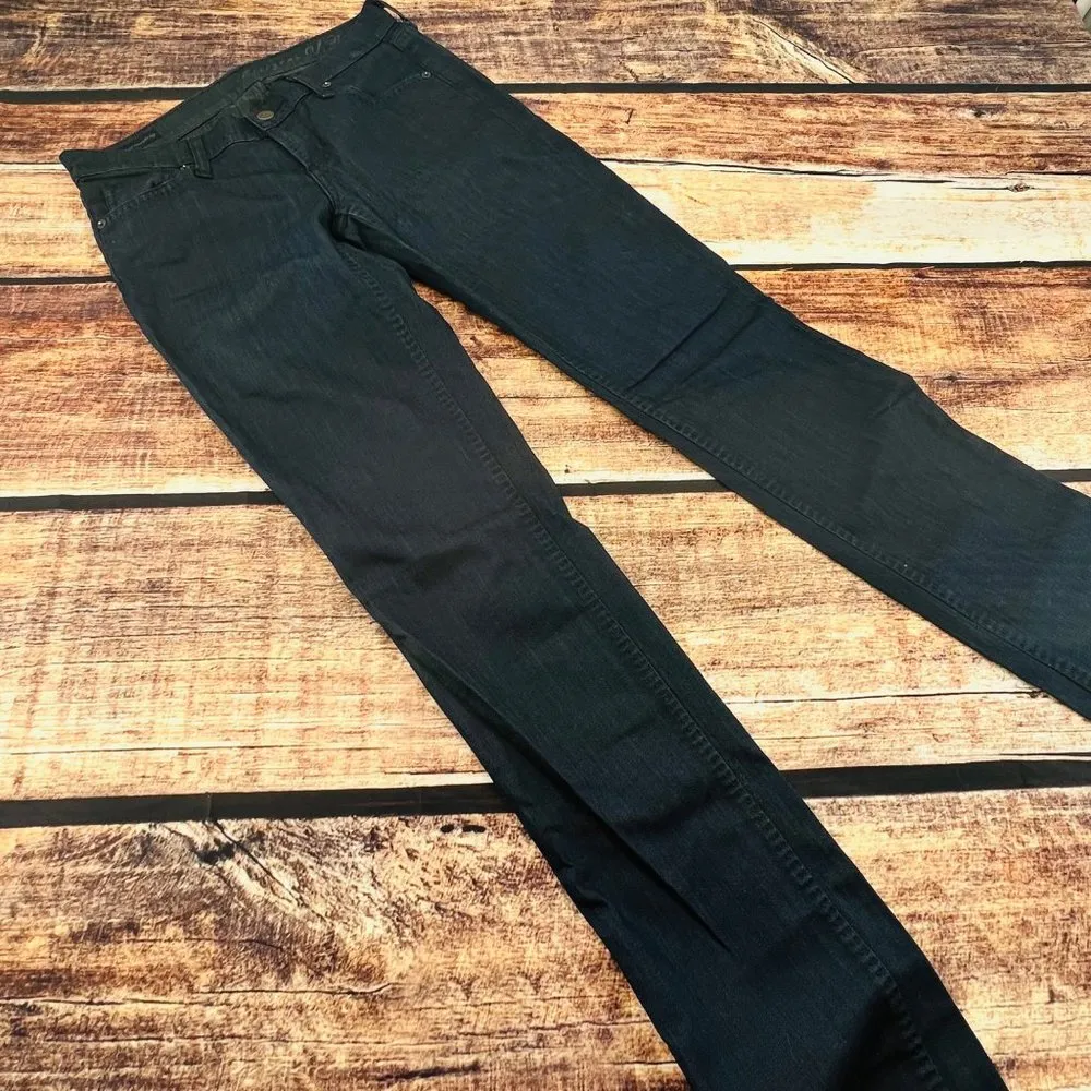 Ava Low Waist Straight Leg Jeans 26 Dark wash Stretch Denim - Image 5