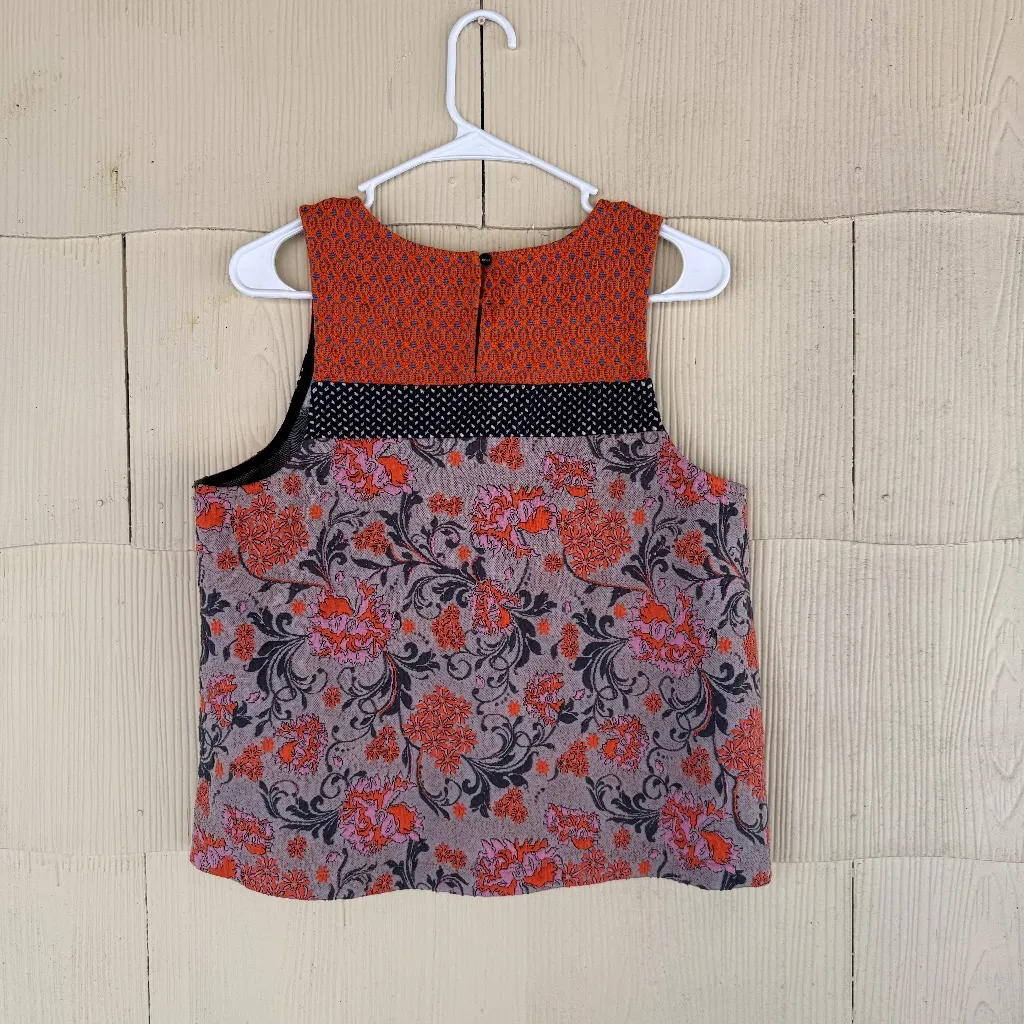 Anthropologie Meadow Rue Poppy Floral Jacquard Tank Top - Image 4