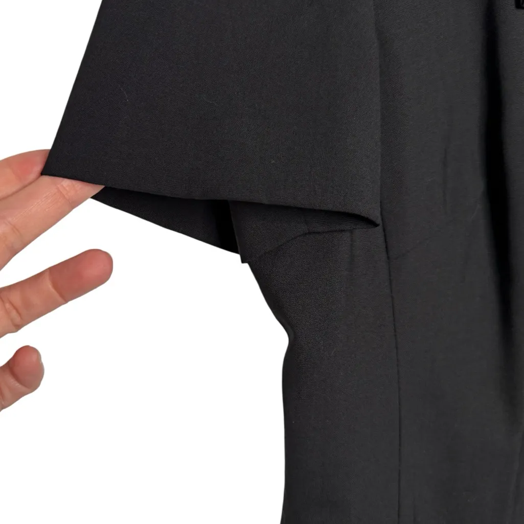 TRINA TURK WOOL BLEND BOW DETAIL BLACK DRESS SZ 6 - Image 5