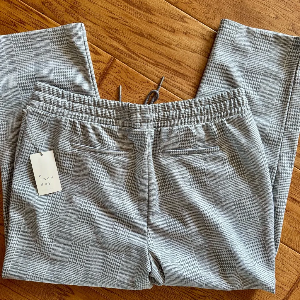 A New Day Pull On Pants Women’s Large Herringbone Elastic Waist Casual Office - Image 4