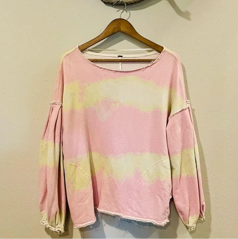 Free People Feels Right Tie Dye Sweatshirt in Tulip - Image 5