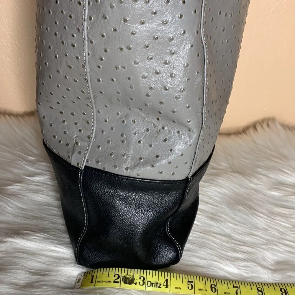 Halogen Gray & Black Leather Tote - Image 5