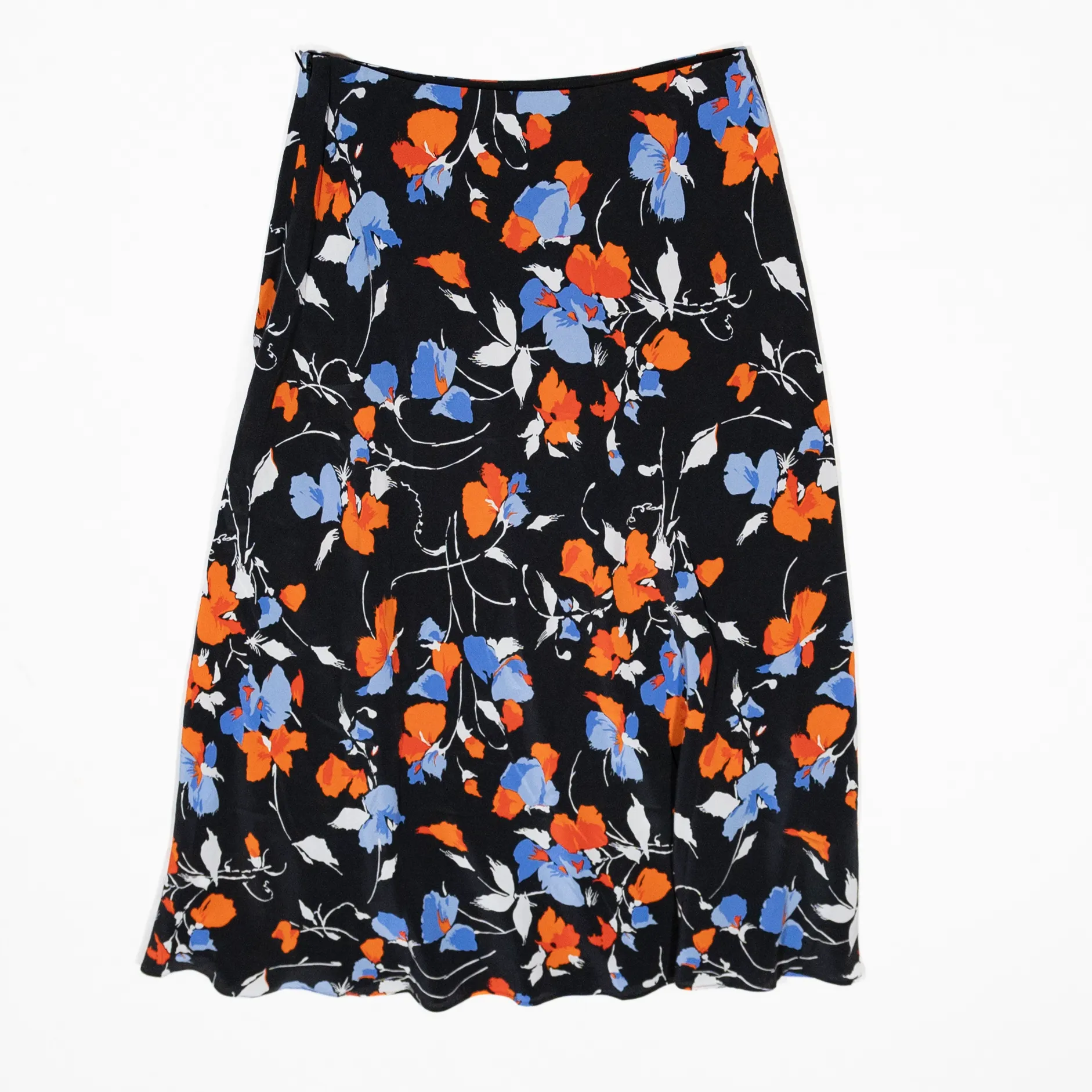 Joie NEW  Silk Chiffon Brystal Caviar Floral Flower Print Pattern A Line Skirt 0 - Image 4