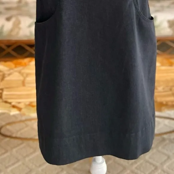 Dressbarn Dress Denim Mini Sheath Black Embellished Cap Sleeve 8 - Image 5