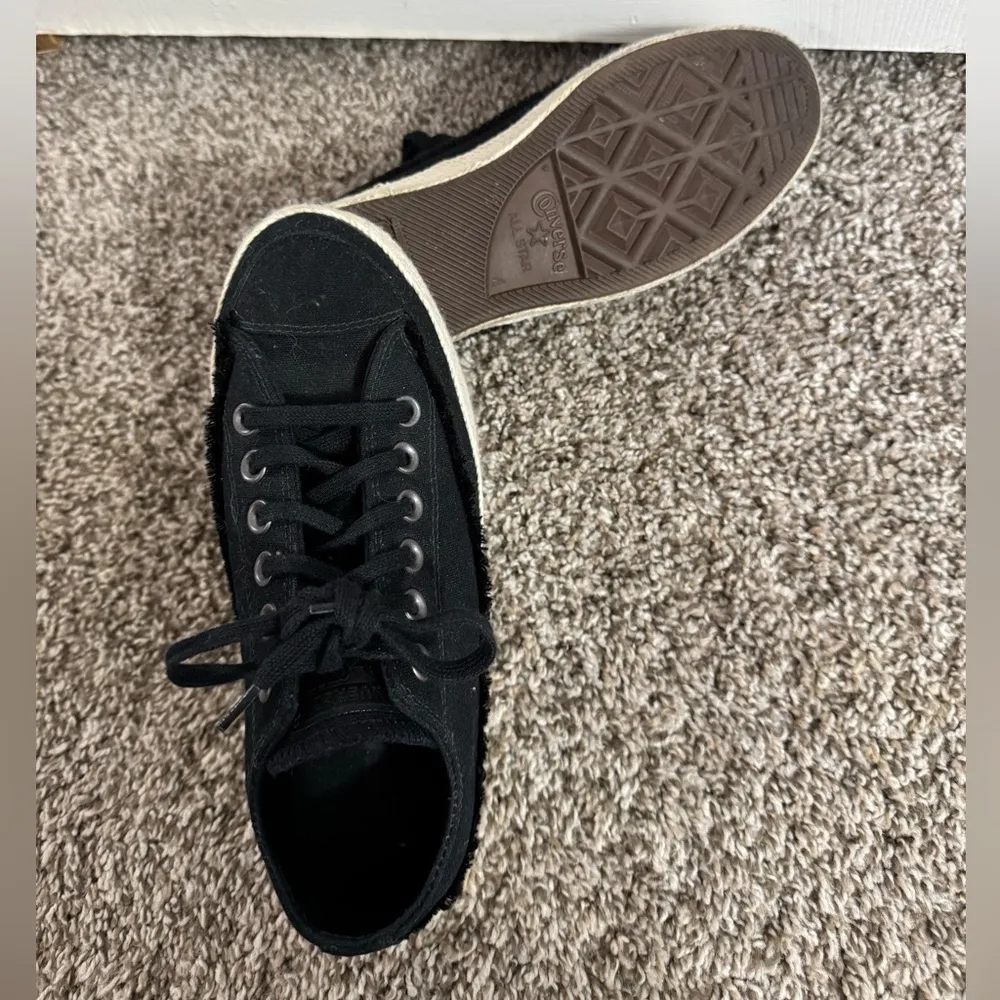 Converse All Star Espadrille Platform Shoes Size 6 in Black - Image 9