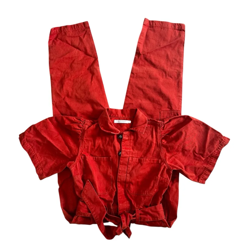 Christy Dawn The Sienna Jumpsuit XS Red Orange - Image 6