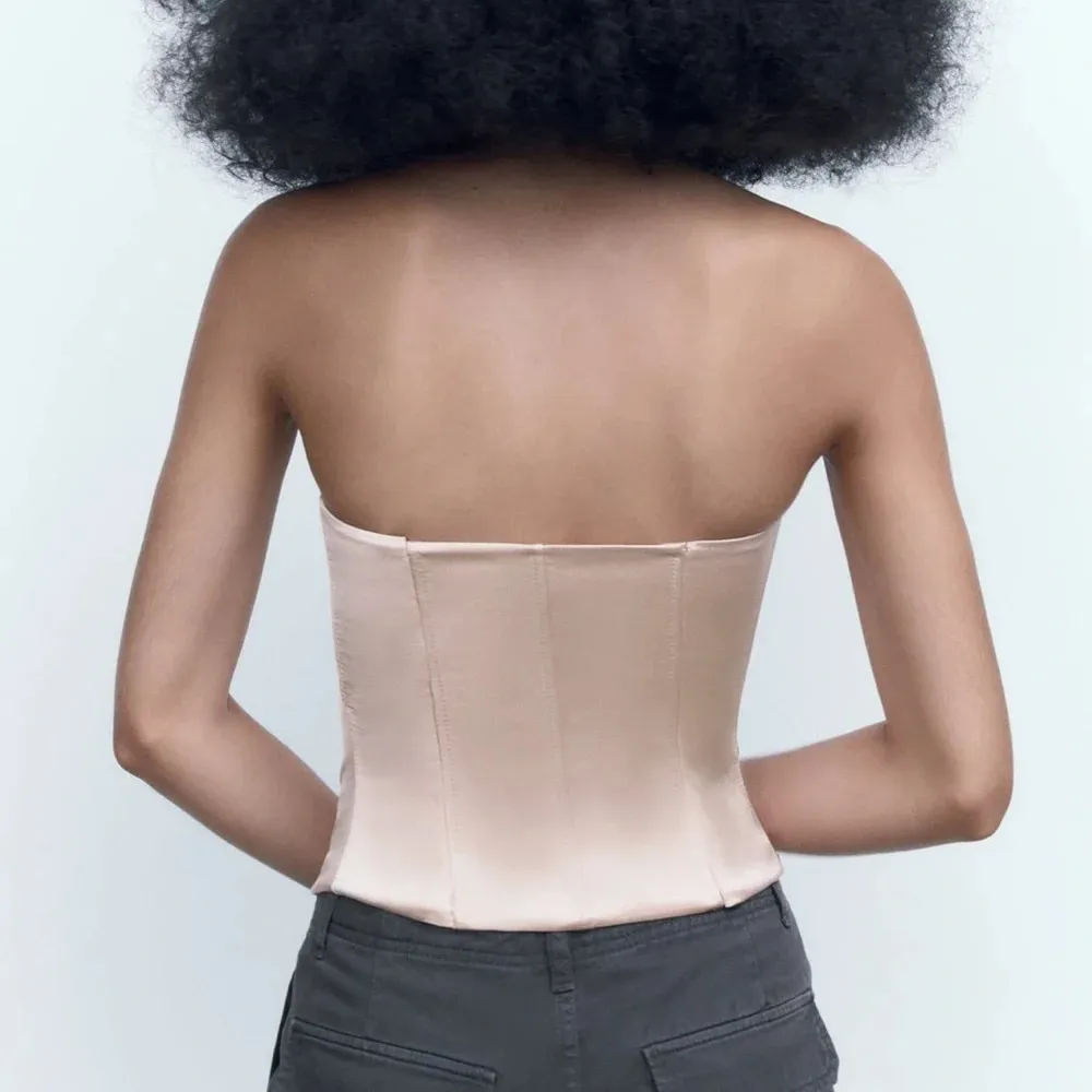 ZARA NWT  SATIN EFFECT CORSET TOP - Image 7