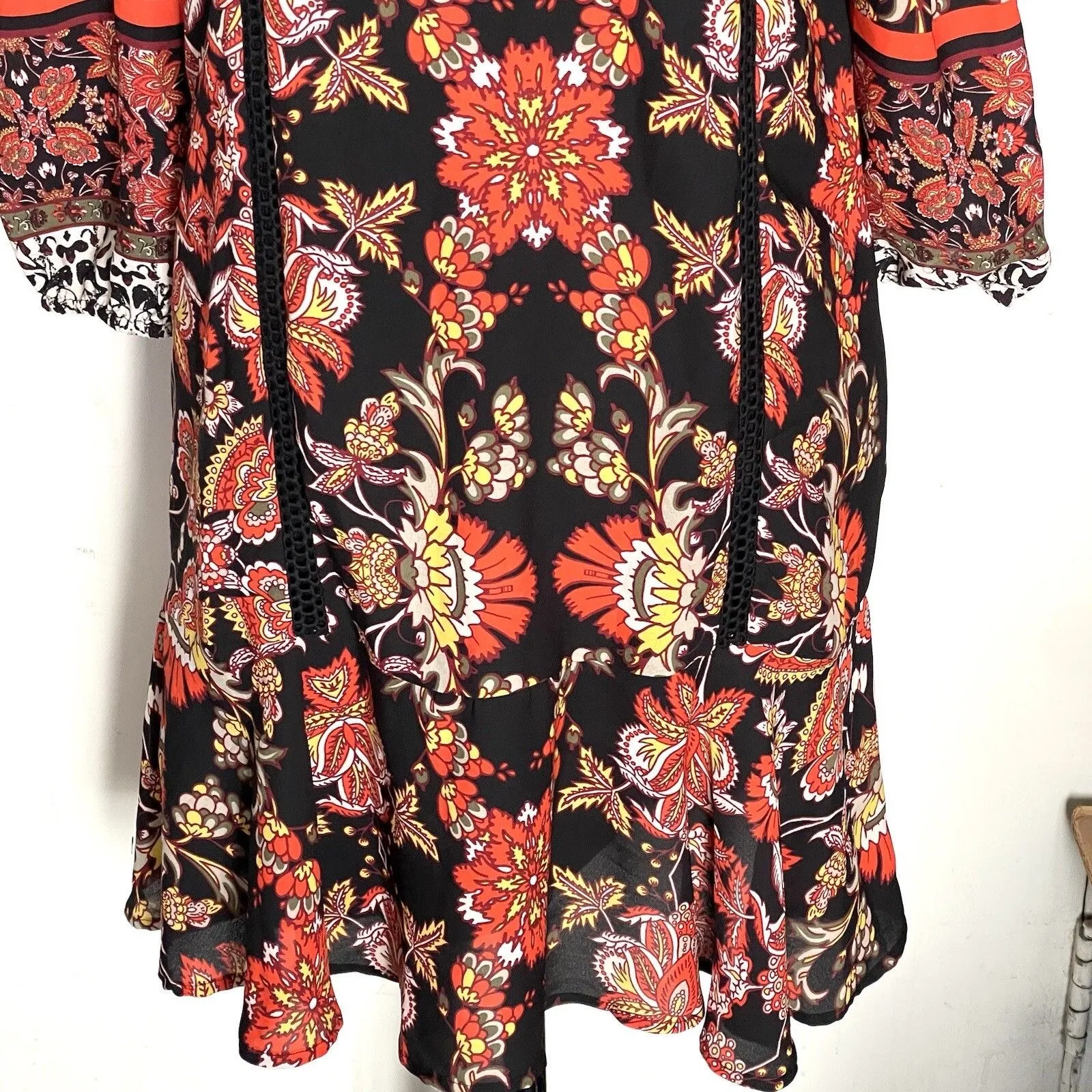 Takara Dress Womens Sz Small Floral Shift Prairie Hipster Boho Bohemian Festival - Image 7