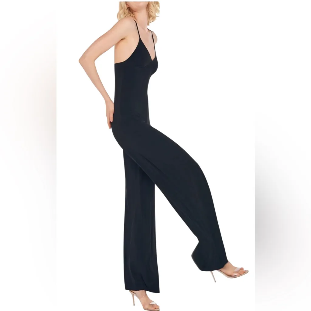 Norma Kamali Black Slip Jumpsuit M - Image 2