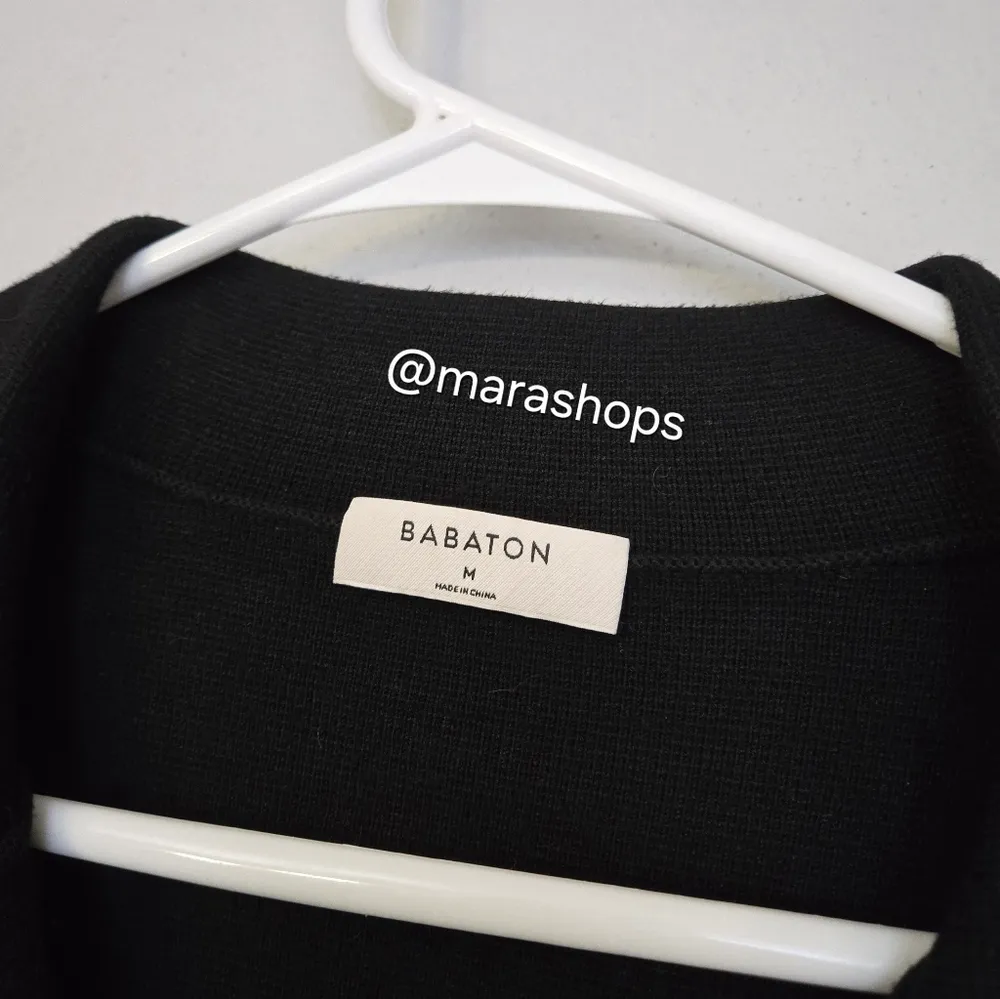 Aritzia Babaton Society Sweater Button-up knit shacket Black - Image 7