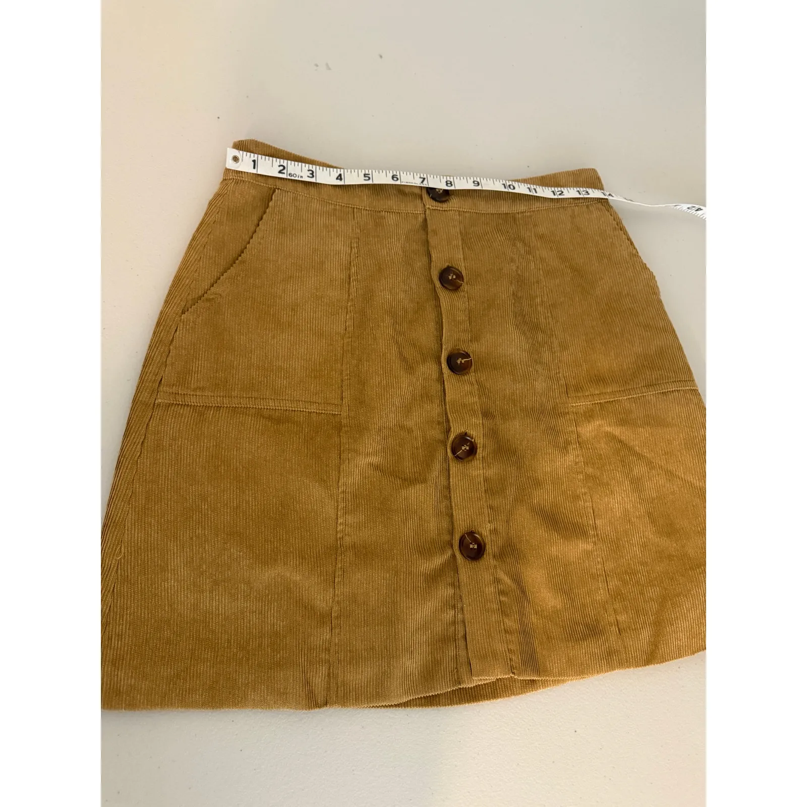 Kiel James Patrick The Darling Skirt Tan Corduroy Button-up 6 Preppy Academia - Image 4