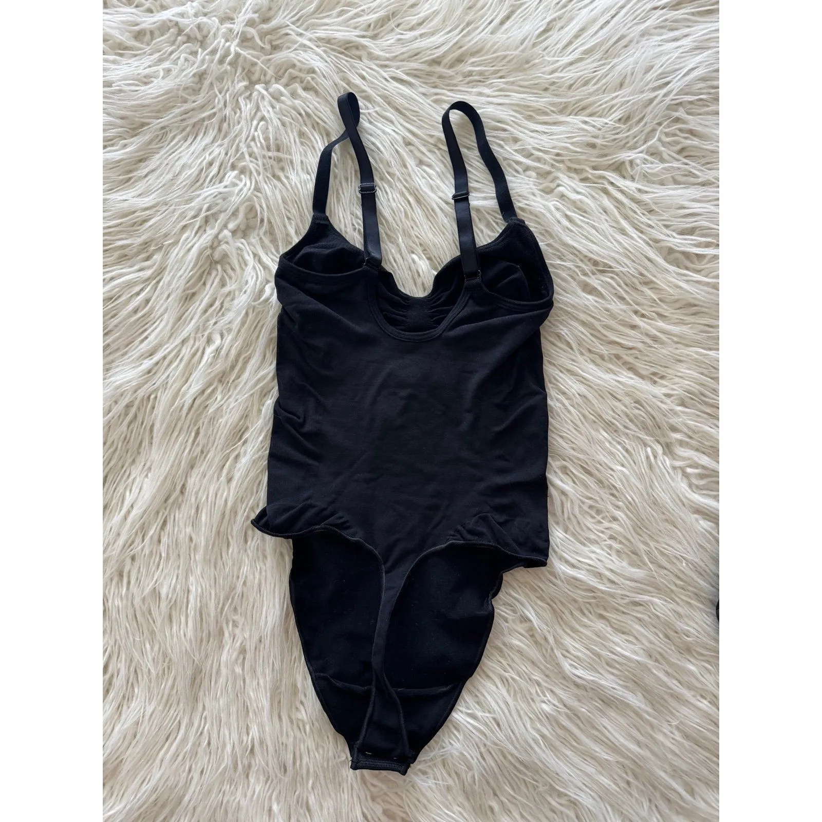 Skims Seamless Sculpt Thong Bodysuit Onyx Size Large - Image 6