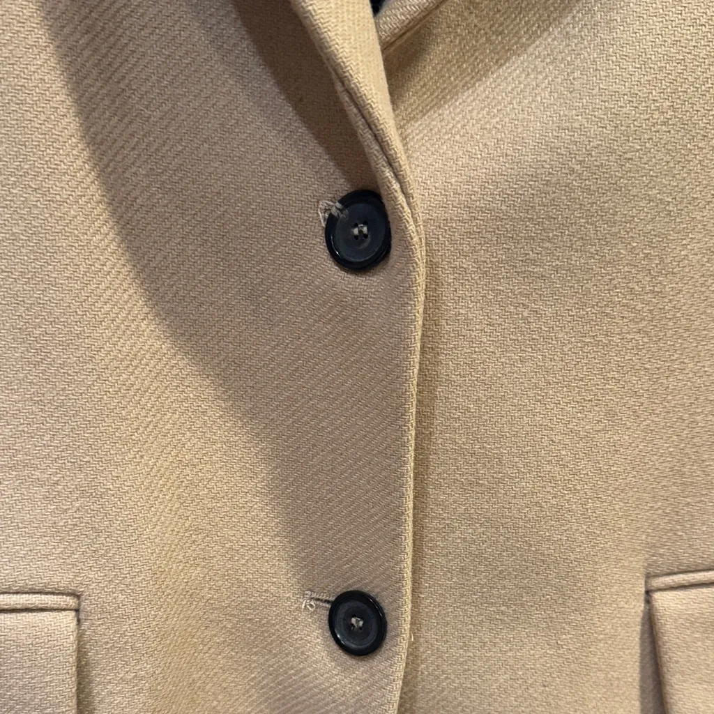 ZARA  Women's Camel Blazer mid length trench - Image 6