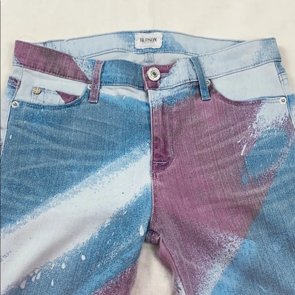 Hudson Midrise Nico Super Skinny Multicolor Jeans - Image 2