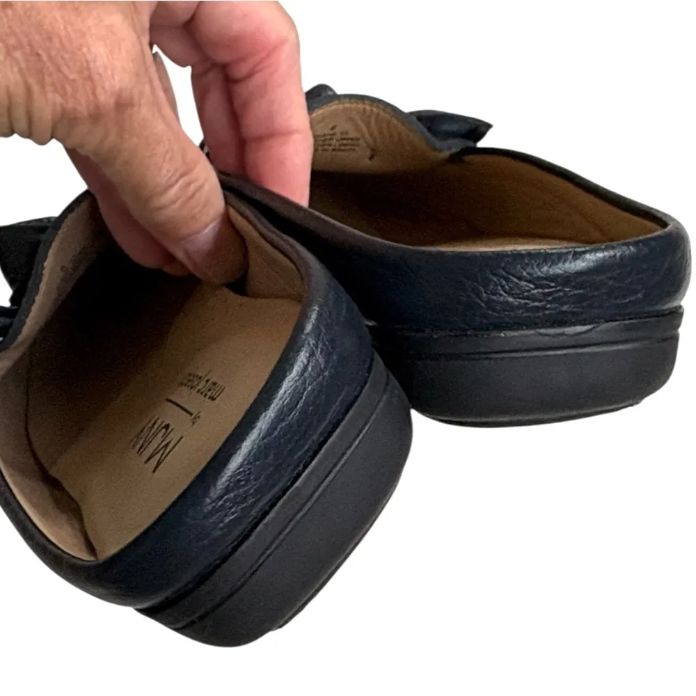 Like New Marc Joseph Leather Diane Street Mule Dark Navy Size 8 - Image 6