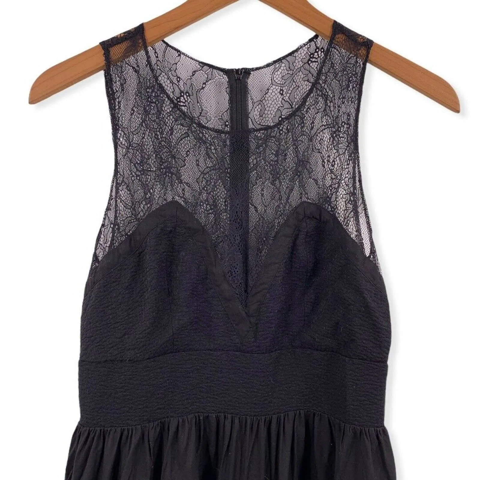 Sandro Black Dress with‎ Lace - Image 2