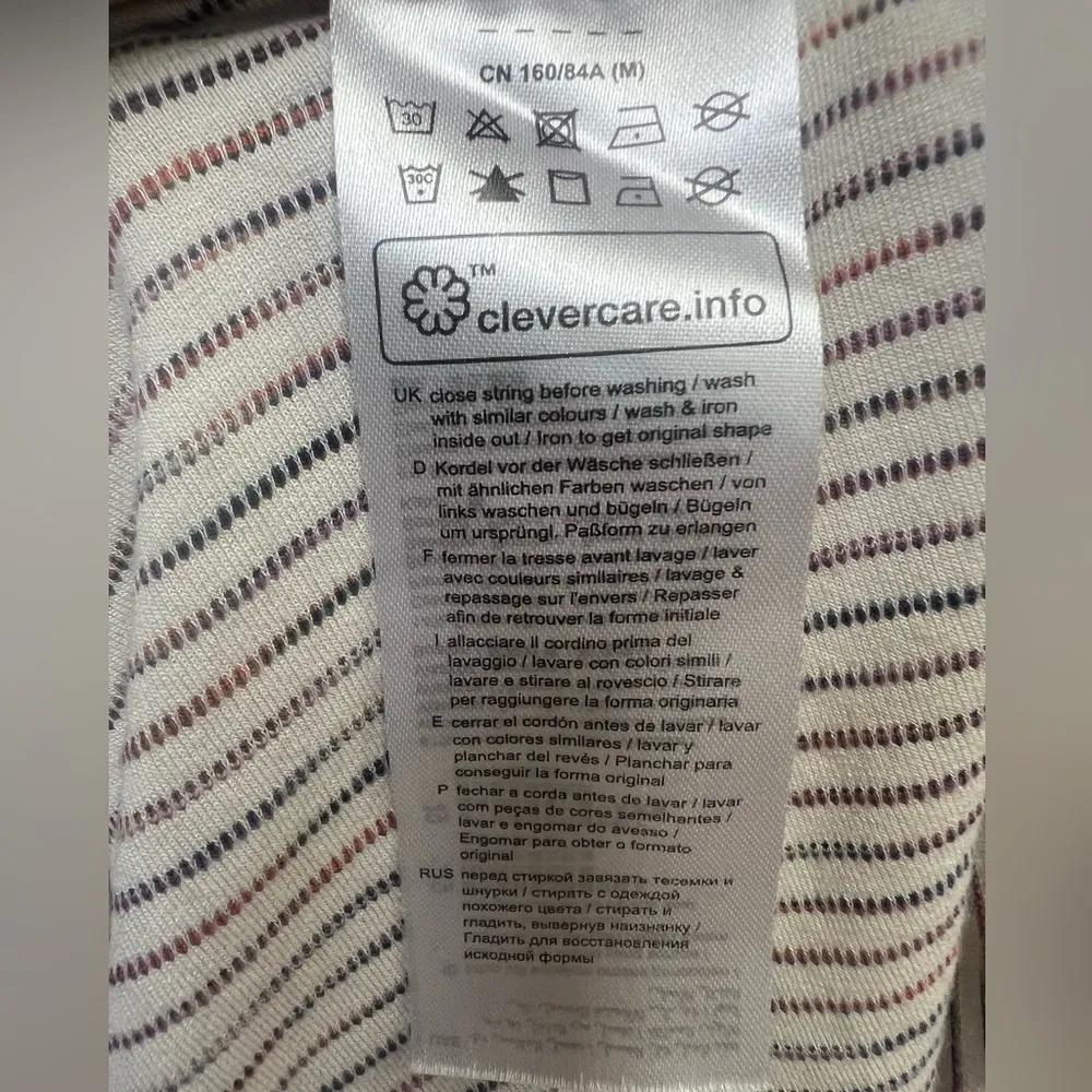 Vintage Esprit tank top maxi dress with multicolored stripes & tie waist size M - Image 7