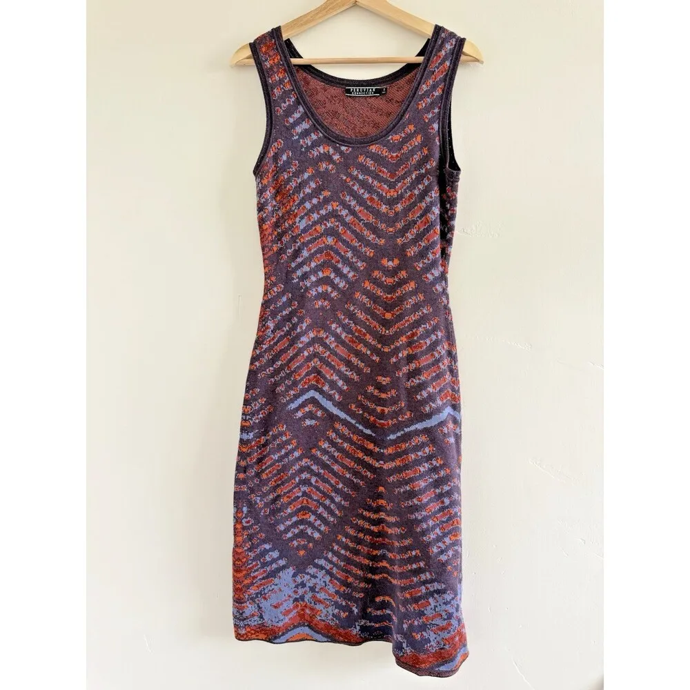Peruvian Connection women Sleeveless 100% Pima Cotton Paisley  Midi Dress S - Image 11