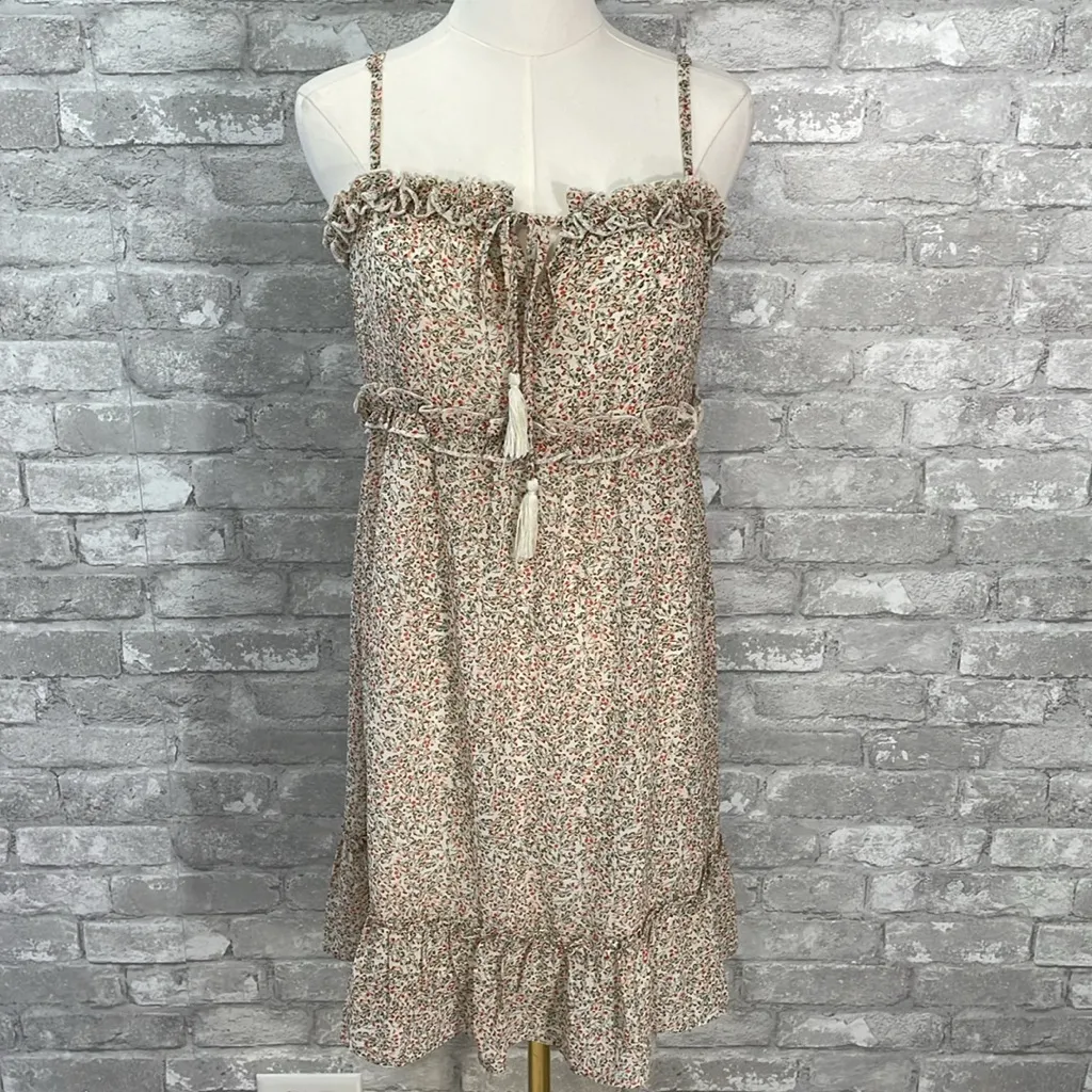 Lush Cream Floral Mini Dress - Image 2