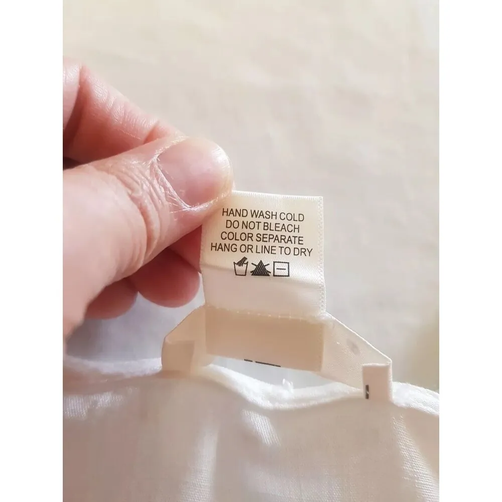 Urban Romantics Womens Blouse Tank Sz Small White Tiered Sleeveless Cottagecore - Image 10