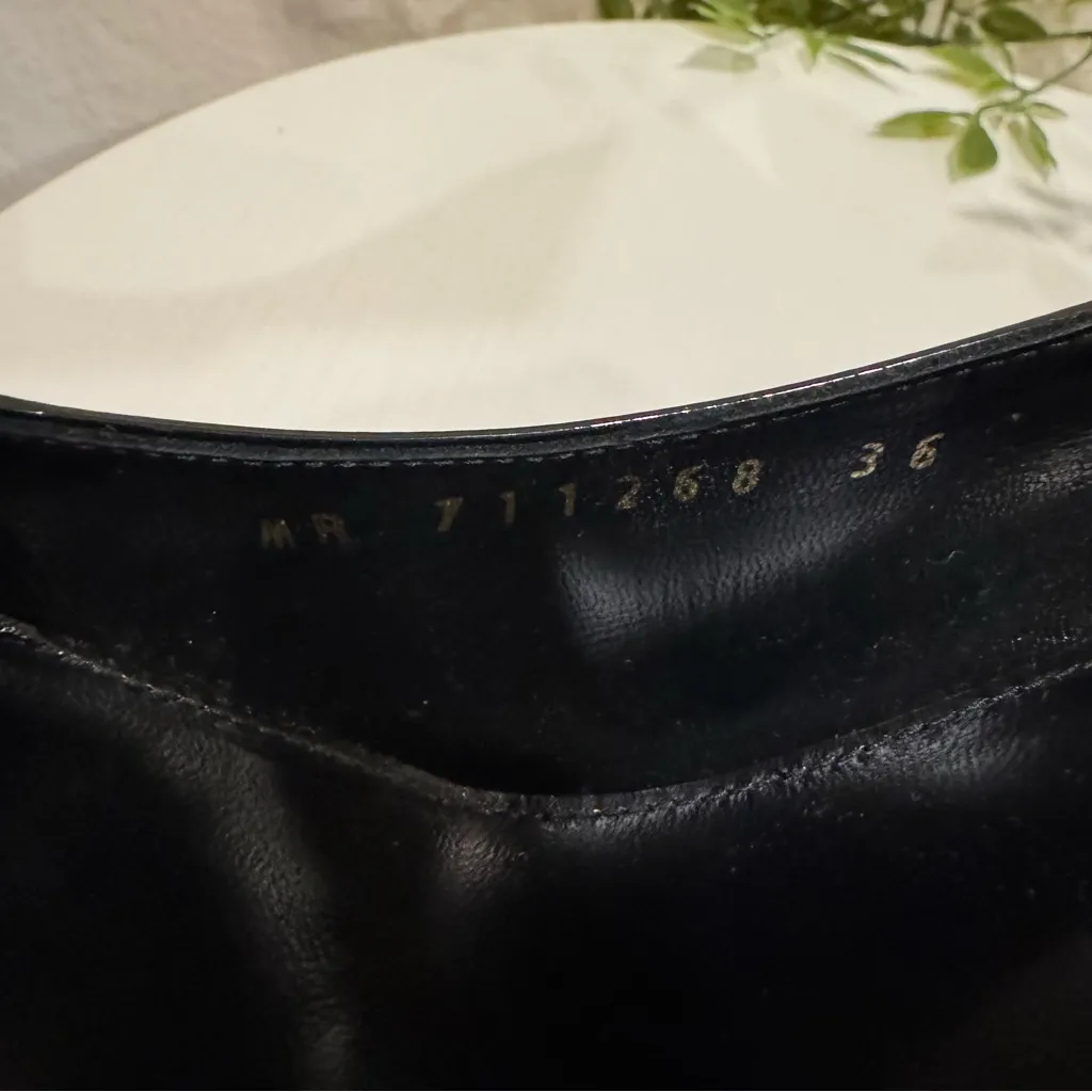 Auenthic Saint Laurent Square Toe Black Pump Heel Sandal Size 36 NIB - Image 7