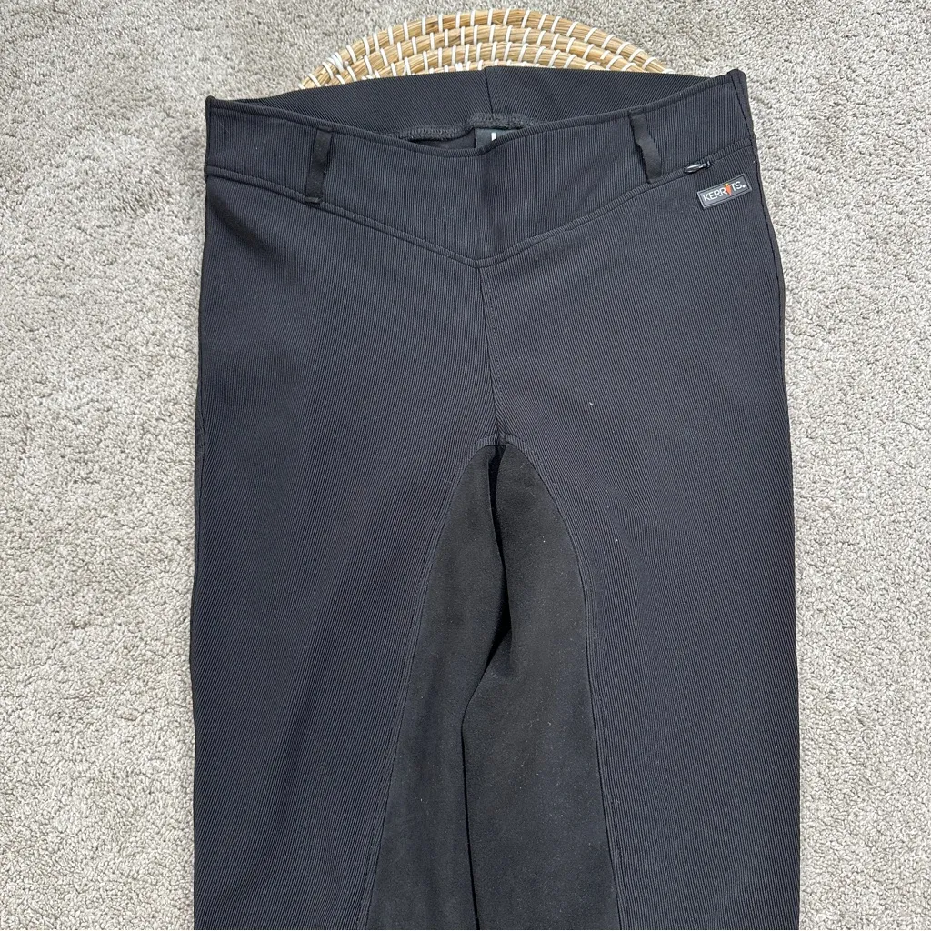 Kerrits Microcord Breeches Tight Riding Horse Equestrian Full Seat in Black L - Image 4