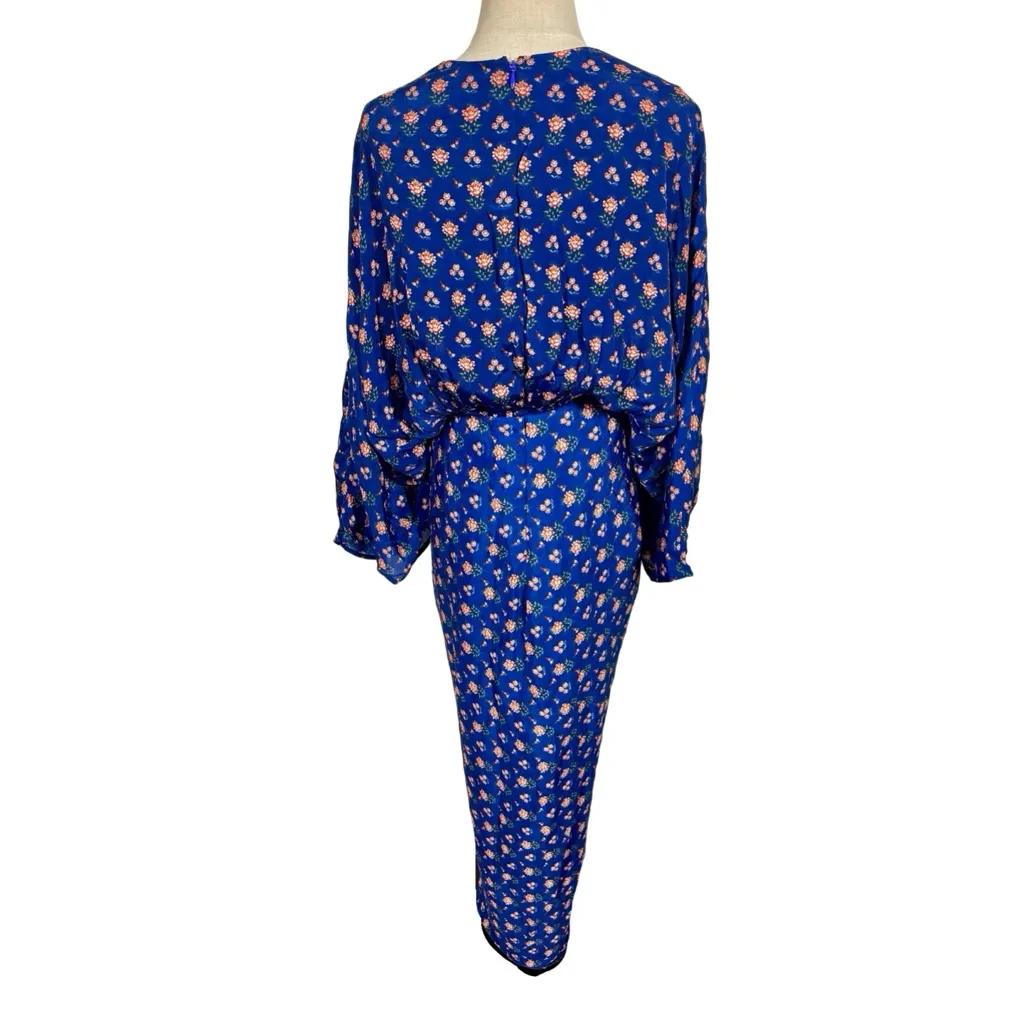 Chhavvi Aggarwal Kaftan Embroidered Beaded Dress in Royal Blue - Image 7