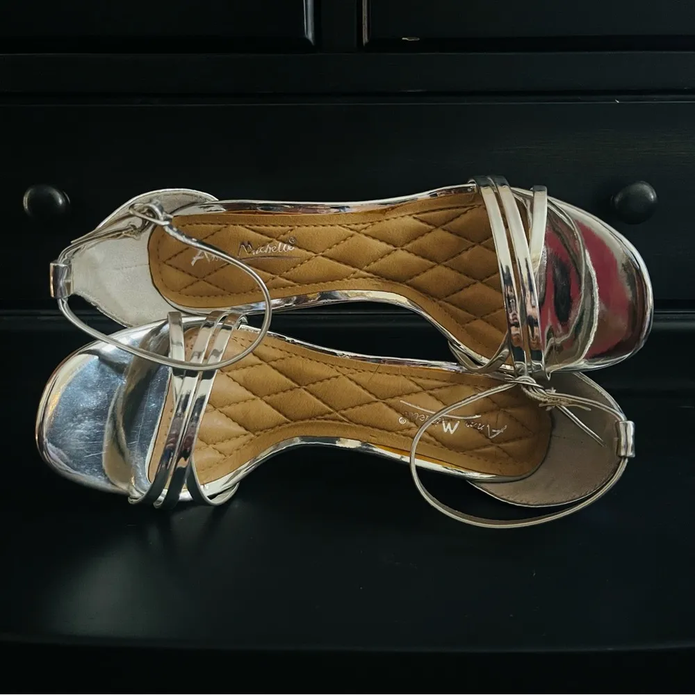 Chrome Strappy Heels - Image 4