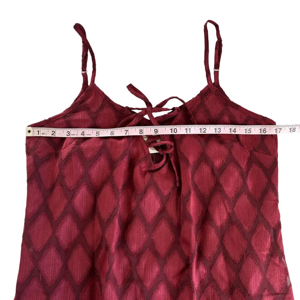 Band of the Free Merlot Burgundy Maxi Slip Dress Women’s Size Small NWT Red - Image 4