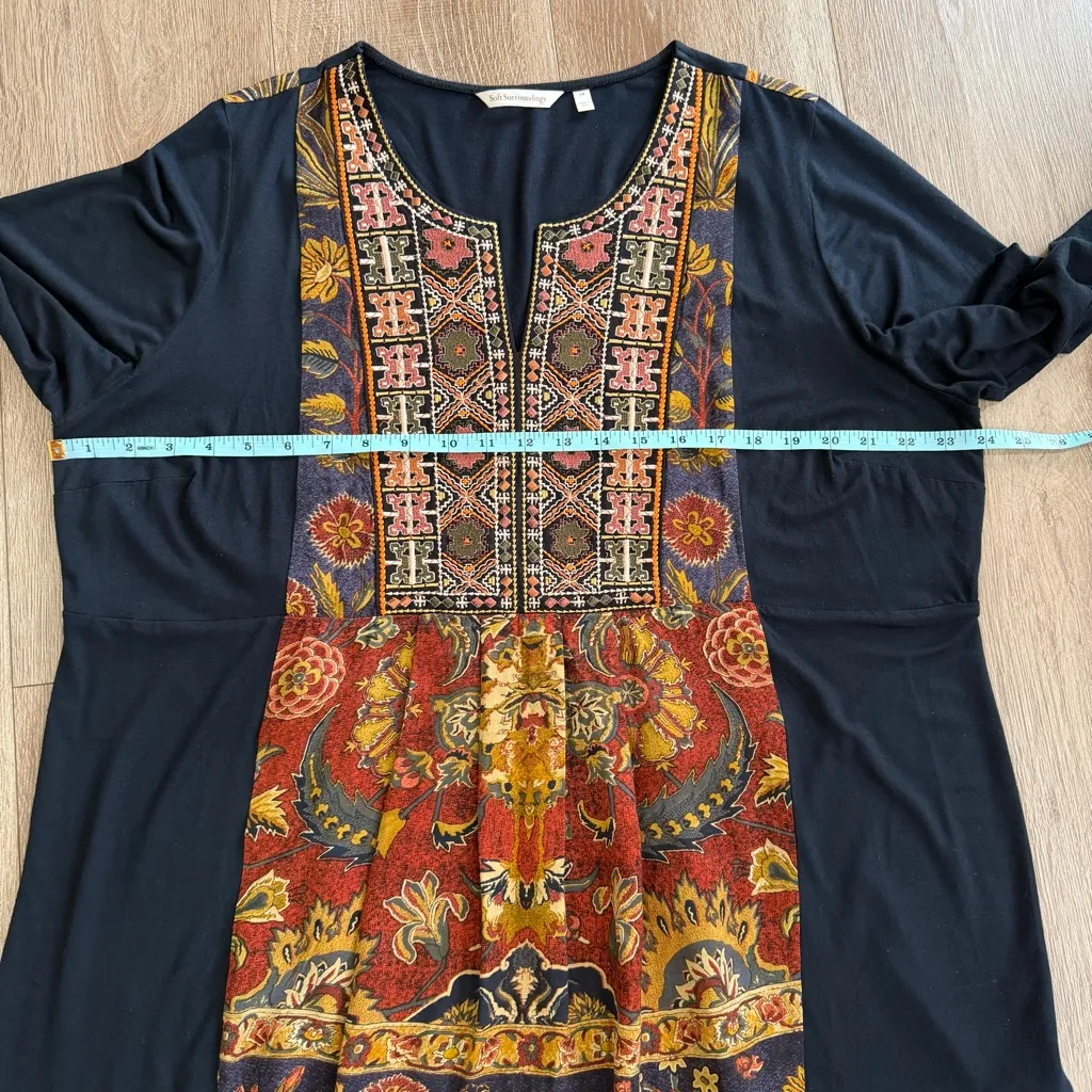 Soft Surroundings Desert Mirage Embroidered Tunic Top Casual Boho Style Size 1X - Image 8