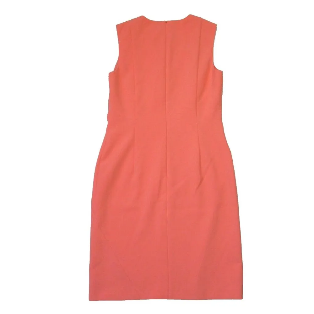 NWT BOSS Hugo Boss Demisana Sheath in Coral Sleeveless Stretch Dress 6 - Image 7
