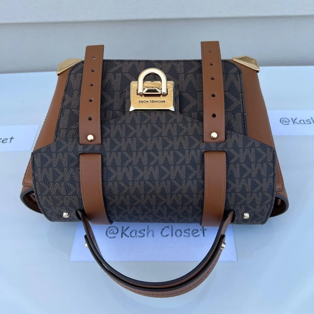 Brown Manhattan Satchel Medium Leather Bag - Image 5