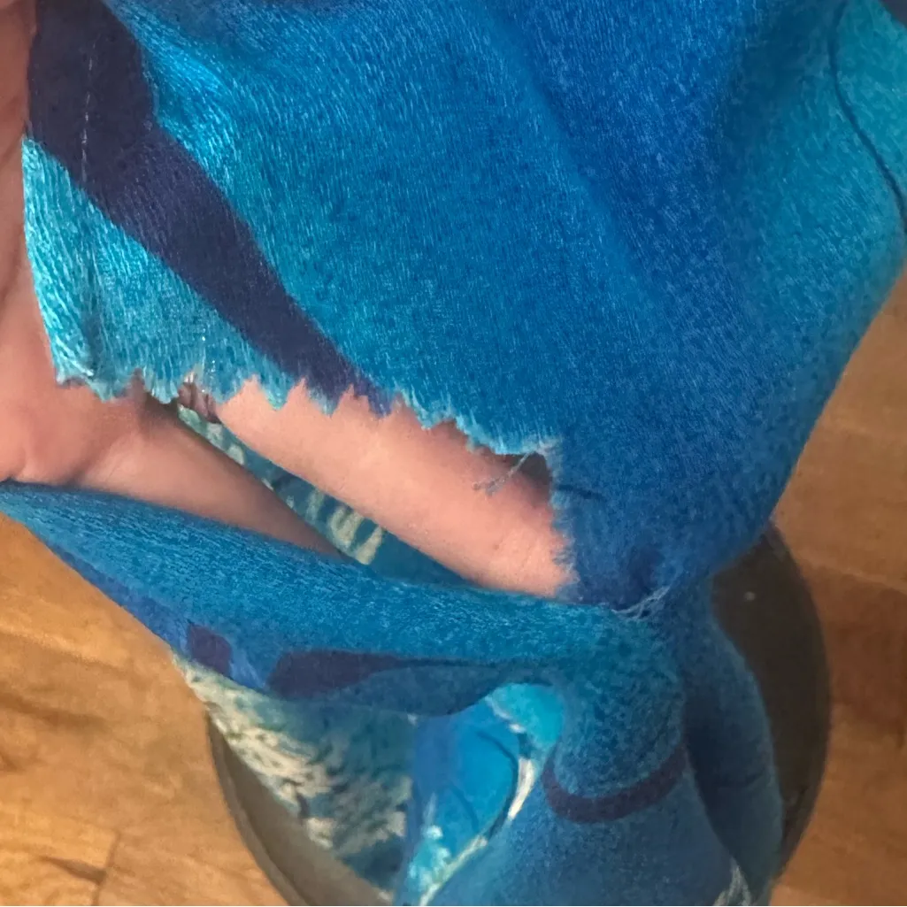 Vintage Maier Specialty Shope Honolulu Hawaiian Halter Maxi Dress Blue Size 8 - Image 7