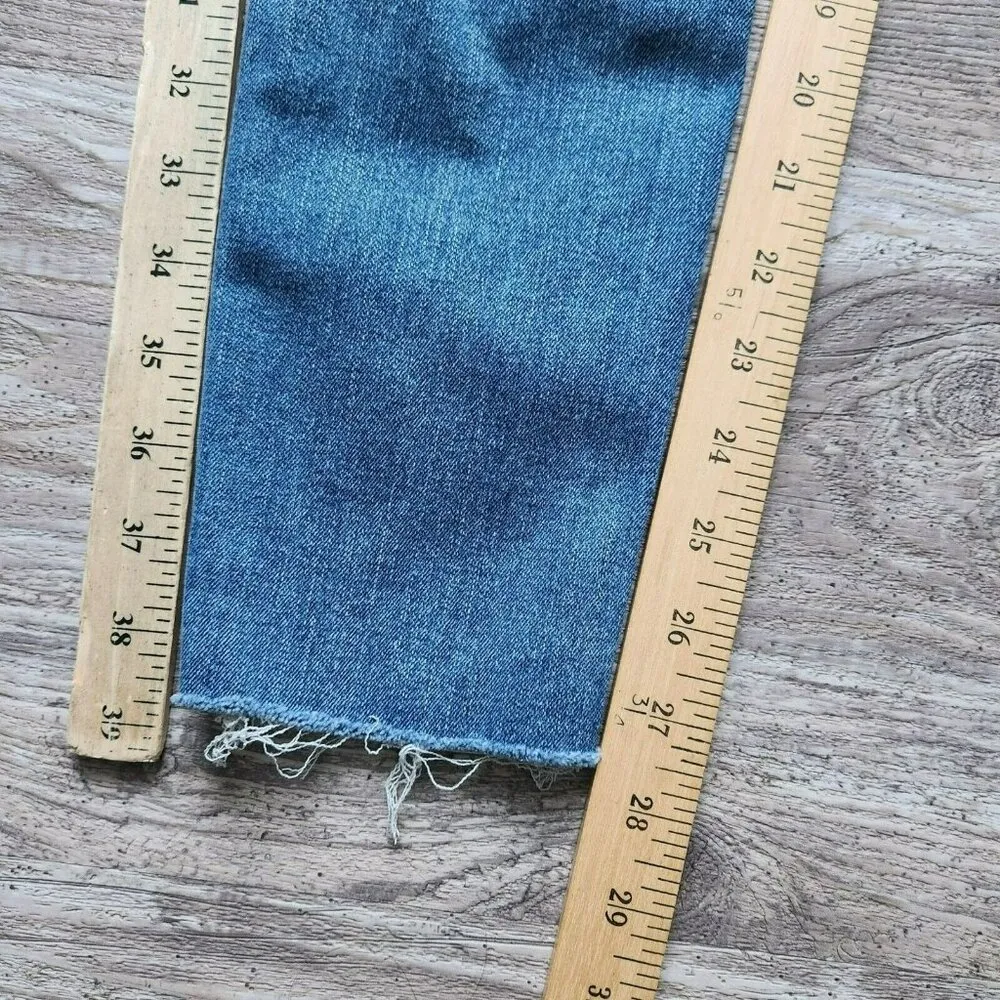 True Religion Halle High Rise Super Skinny Jeans Size 27 Raw Hem Denim 206568 - Image 15