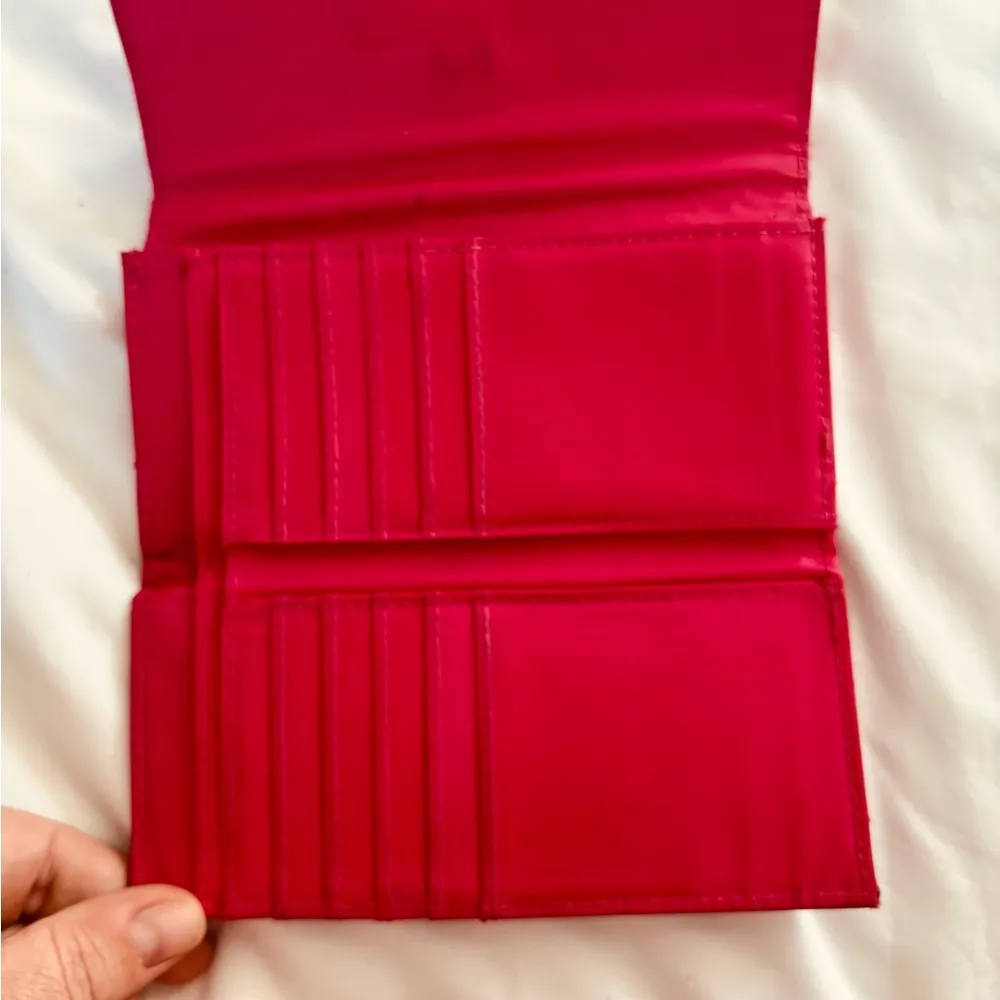 Red Studded Bow Clutch Pink - Image 3