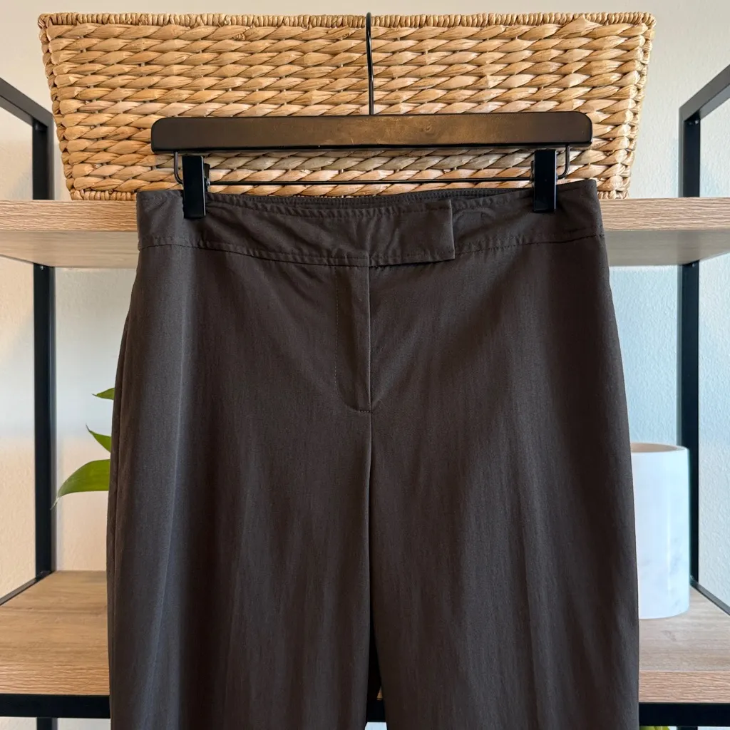 Ann Taylor Mid-Rise Olive Brown Bootcut Woven Career Dress Pant Trouser, 6P - Image 2