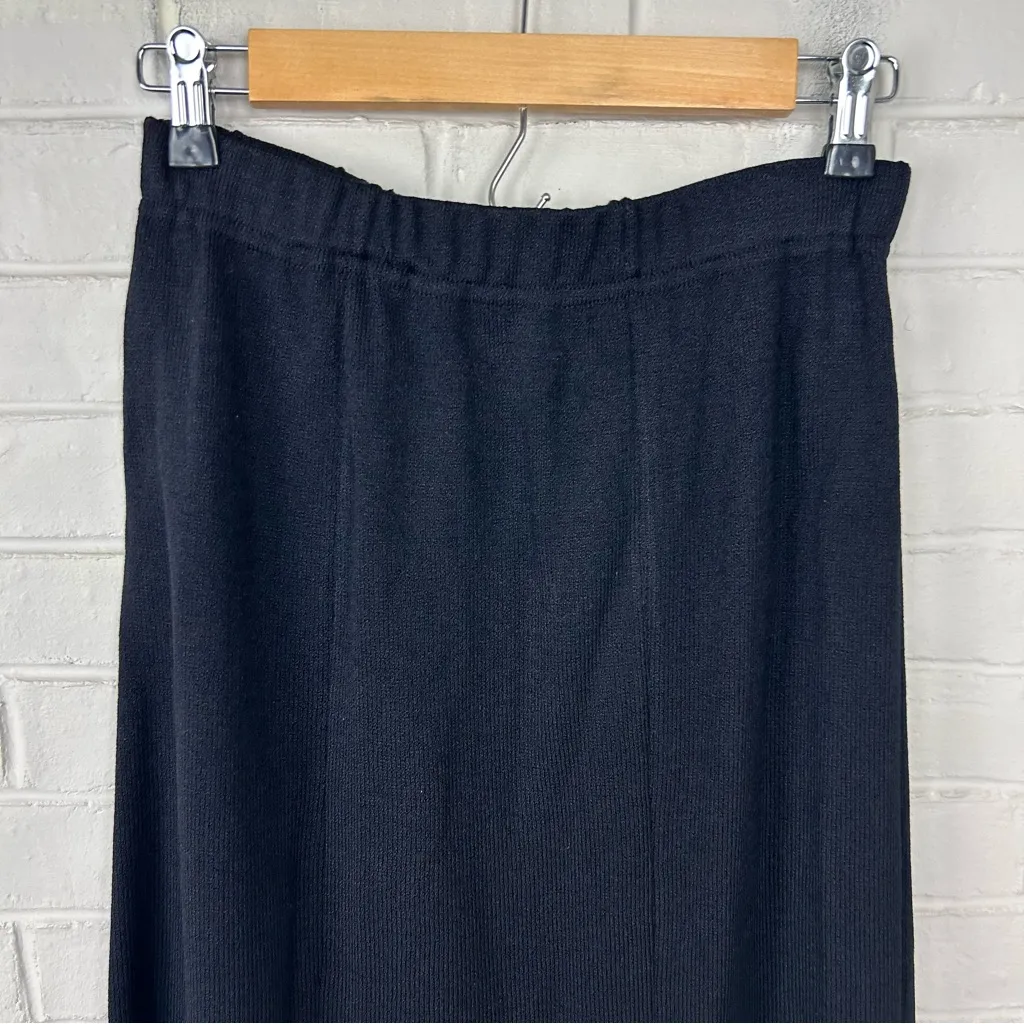 Vintage St. John Collection by Marie Gray Black Knit Skirt Size 6 - Image 2