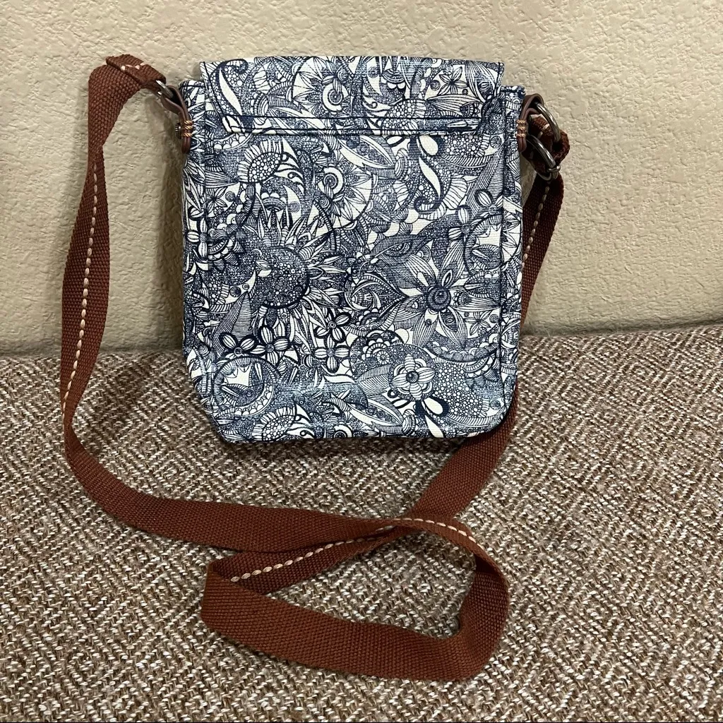 SAKROOTS Navy Blue Spirit Desert Artist Circle Cross Body Messenger Bag Purse - Image 6